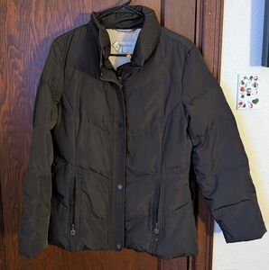 New Calvin Klein Chocolate Brown Puffer Feather/ Down Filled Coat Size Medium